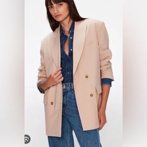 7 BY MANKIND BLUSH BOYFRIEND FIT BLAZER XS